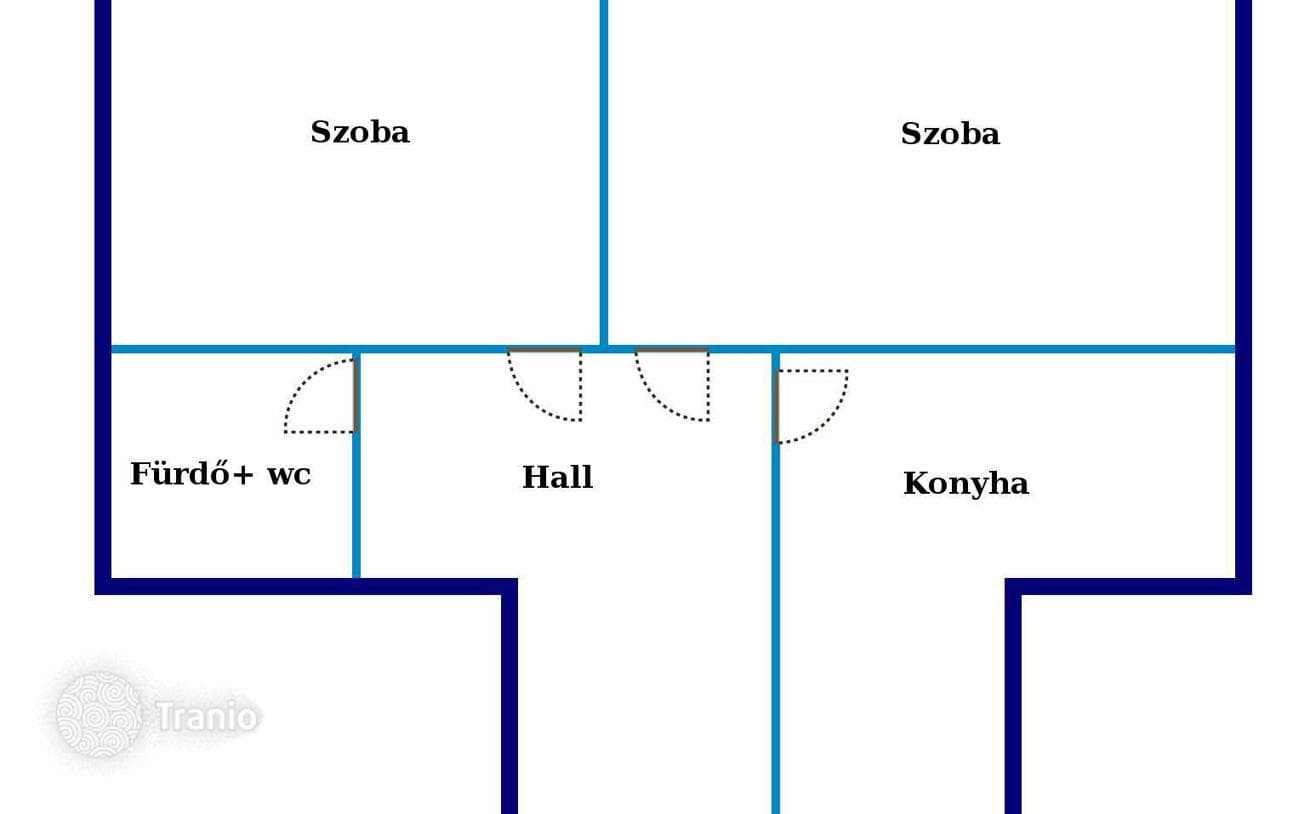 2-комнатная квартира 46 м² в Районе V (Белварош-Липотвароше), Венгрия