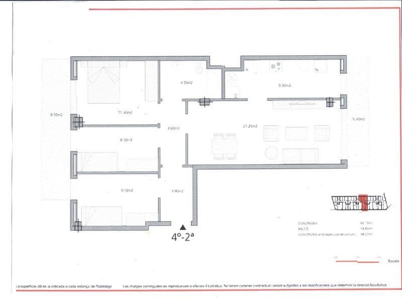 Квартира в Барселоне, Испания, 80 м2