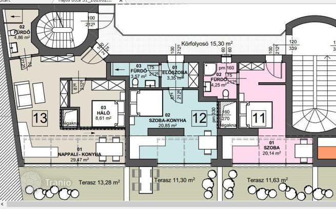 2-комнатная квартира 47 м² в Районе VI (Терезвароше), Венгрия