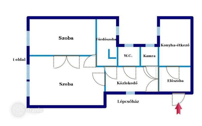 2-комнатная квартира 91 м² в Будапеште, Венгрия