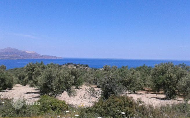 Земельный участок с видом на море и горы в Циварасе, Крит, Греция