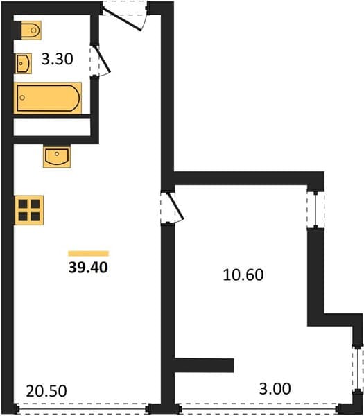 1 к. квартира 39.40 кв. м, 3/19 этаж. ЖК Сочи Парк, Сочи, Россия