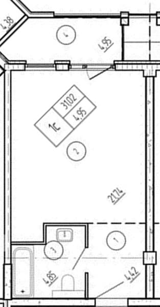 1 к. квартира 35.97 кв. м, 5/9 этаж. ЖК Лучи. Azimut Park Hotel Family, Анапа, Россия