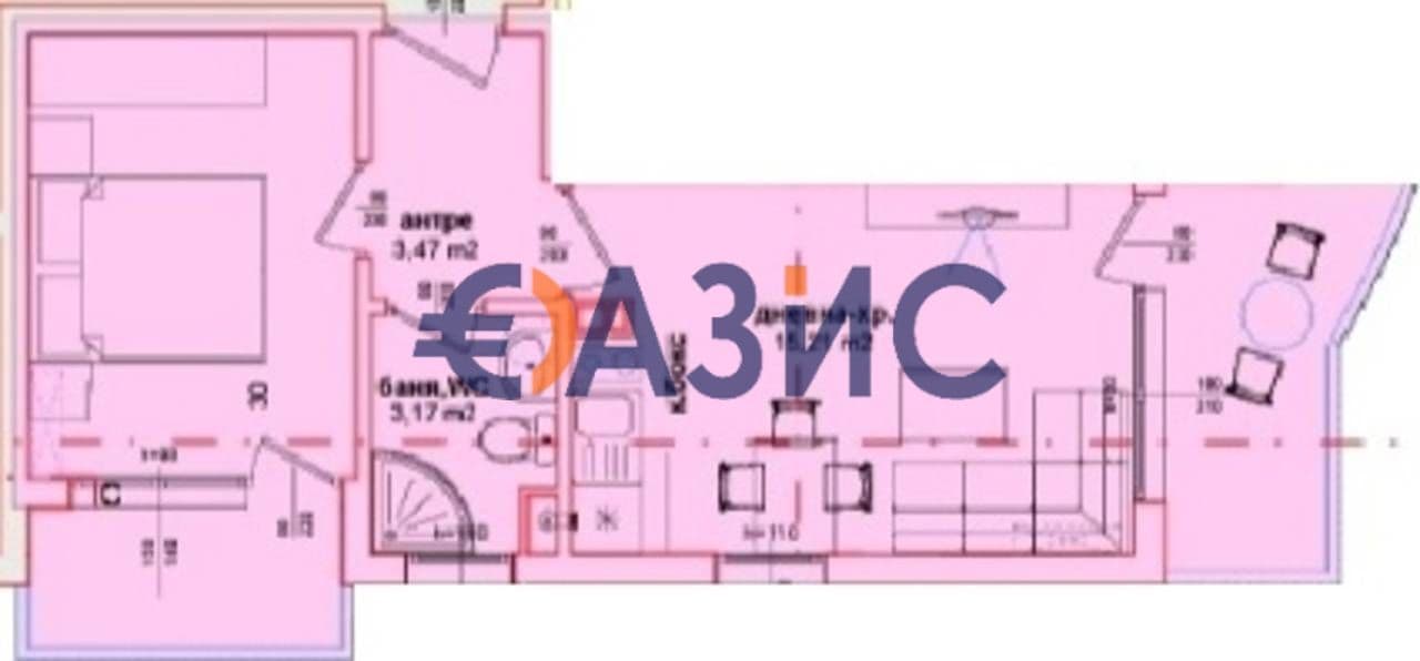Апартаменты в Равде, Болгария, 55 м2