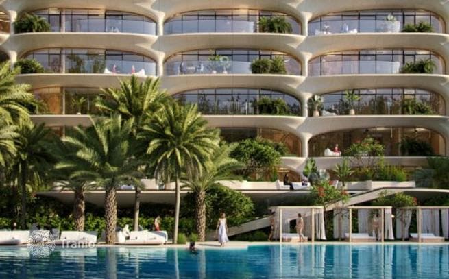 Роскошные апартаменты на берегу моря в комплексе Ocean House с первоклассной инфраструктурой, район Пальм-Джумейра, Дубай, ОАЭ, фото 2