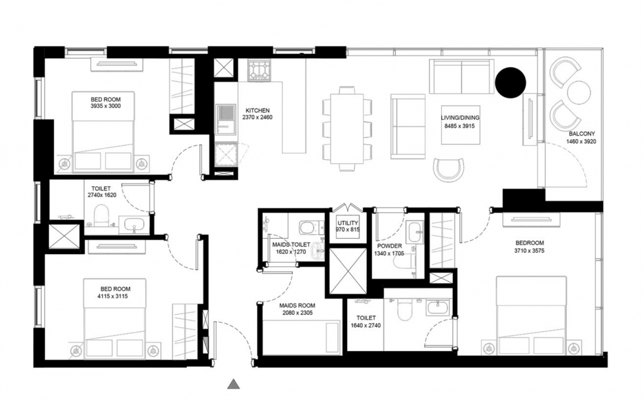 Апартаменты в Дубае, ОАЭ, 60 м2, фото 4