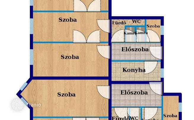 6-комнатная квартира 106 м² в Районе IX (Ференцвароше), Венгрия