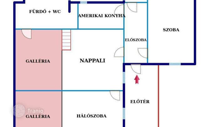 3-комнатная квартира 82 м² в Будапеште, Венгрия