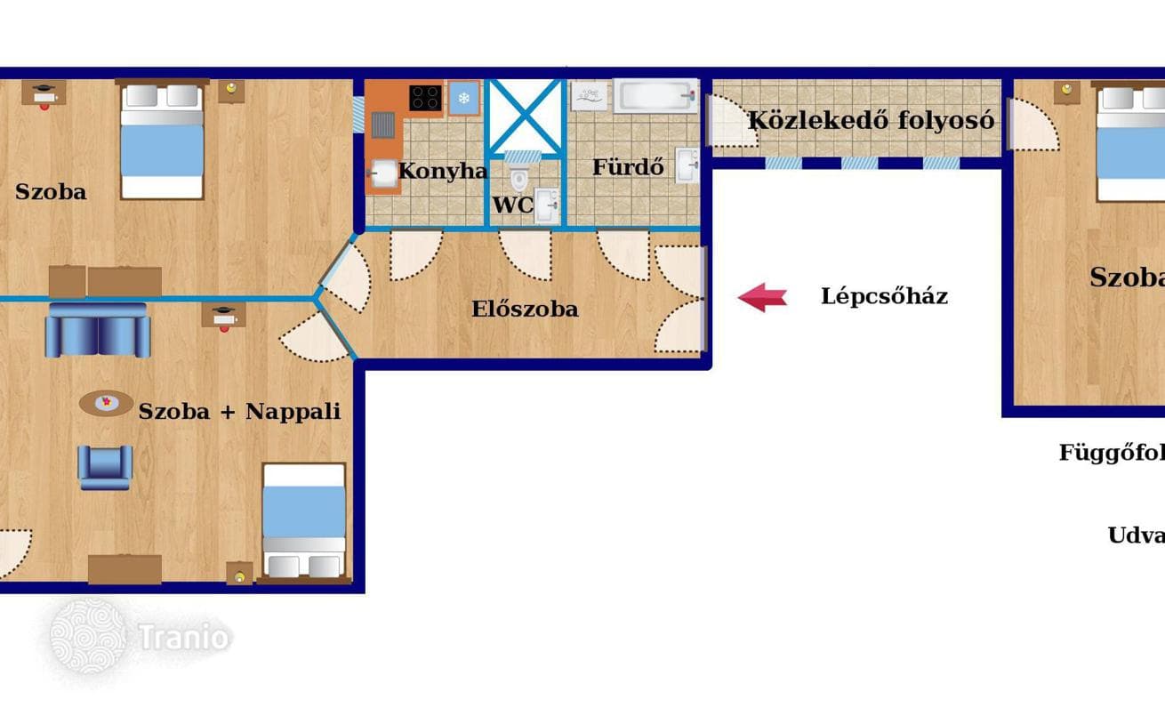 3-комнатная квартира 107 м² в Районе VI (Терезвароше), Венгрия
