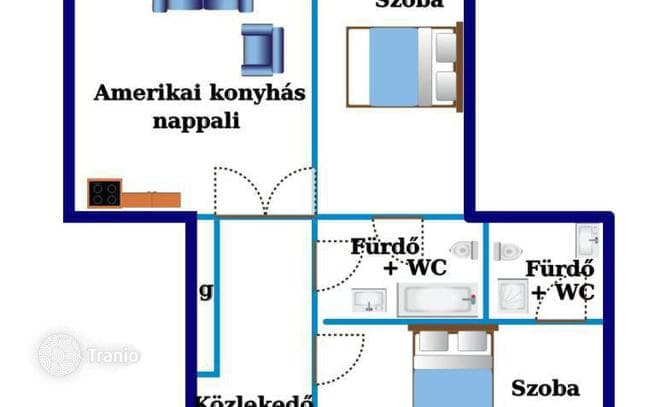 3-комнатная квартира 73 м² в Районе V (Белварош-Липотвароше), Венгрия