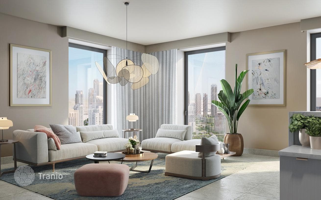 Просторные апартаменты в резиденции Vida Residences Creek с ресторанами, бассейном и спа прямо на пляже, Creek Harbour, Дубай, ОАЭ