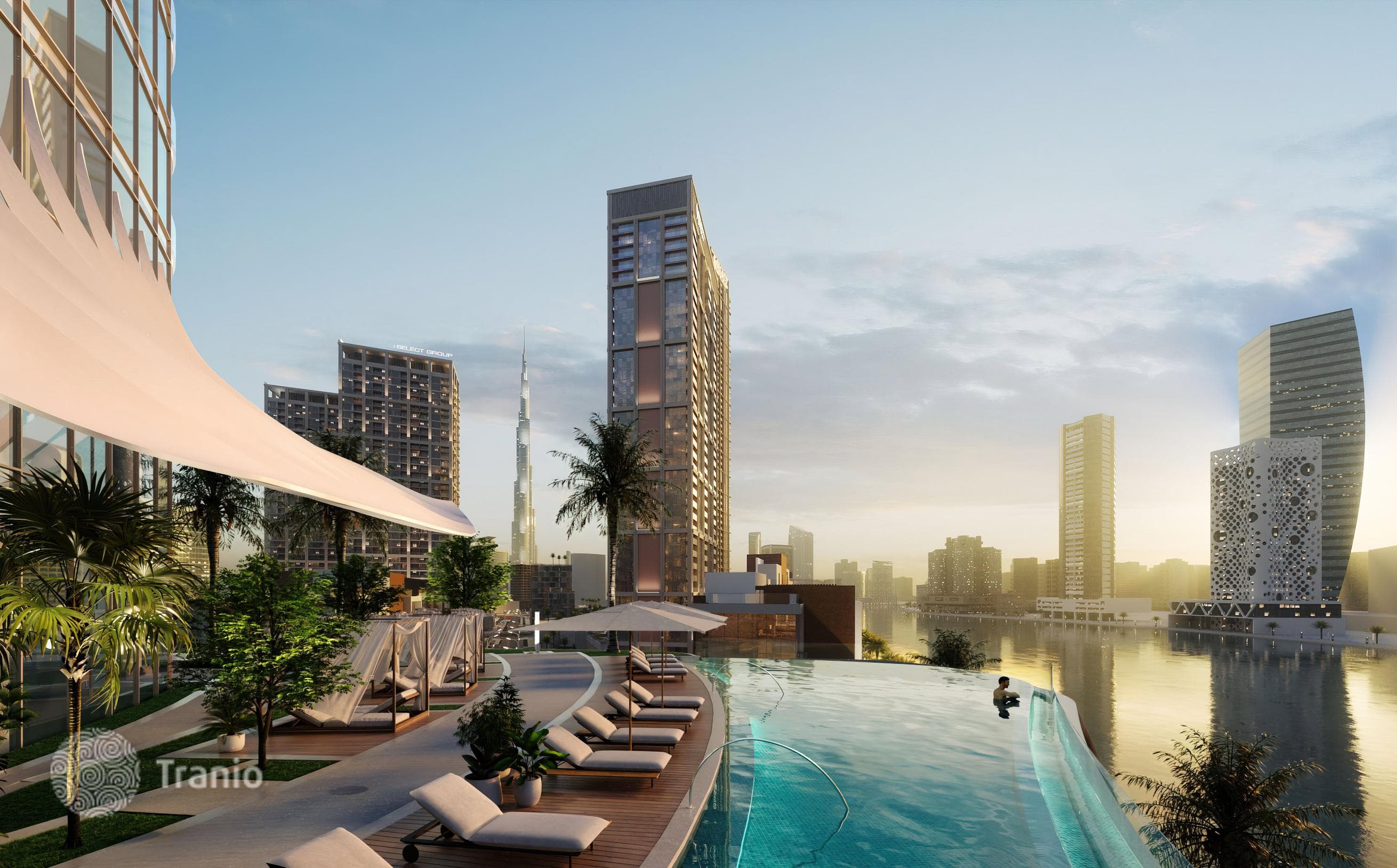 Апартаменты Jumeirah Business Living Bay от Select Group, с видом на небоскреб Бурдж-Халифа, Business Bay, Дубай, ОАЭ