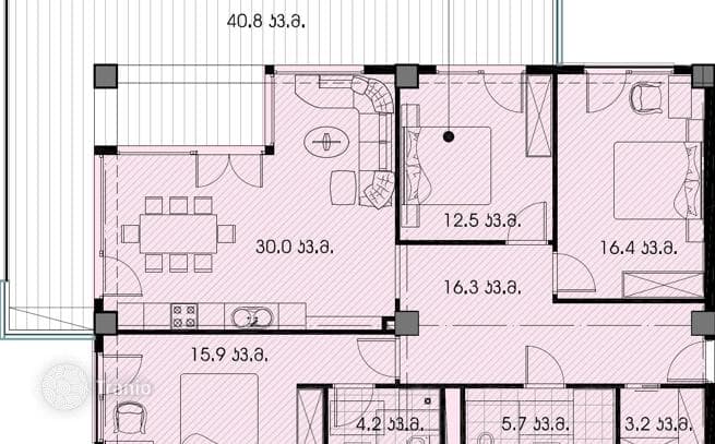 Четырехкомнатная квартира с просторным балконом в историческом центре Тбилиси, фото 2