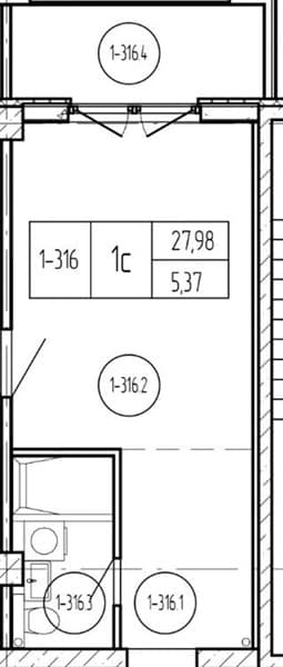 1 к. квартира 33.35 кв. м, 4/9 этаж. ЖК Лучи. Azimut Park Hotel Premier, Анапа, Россия