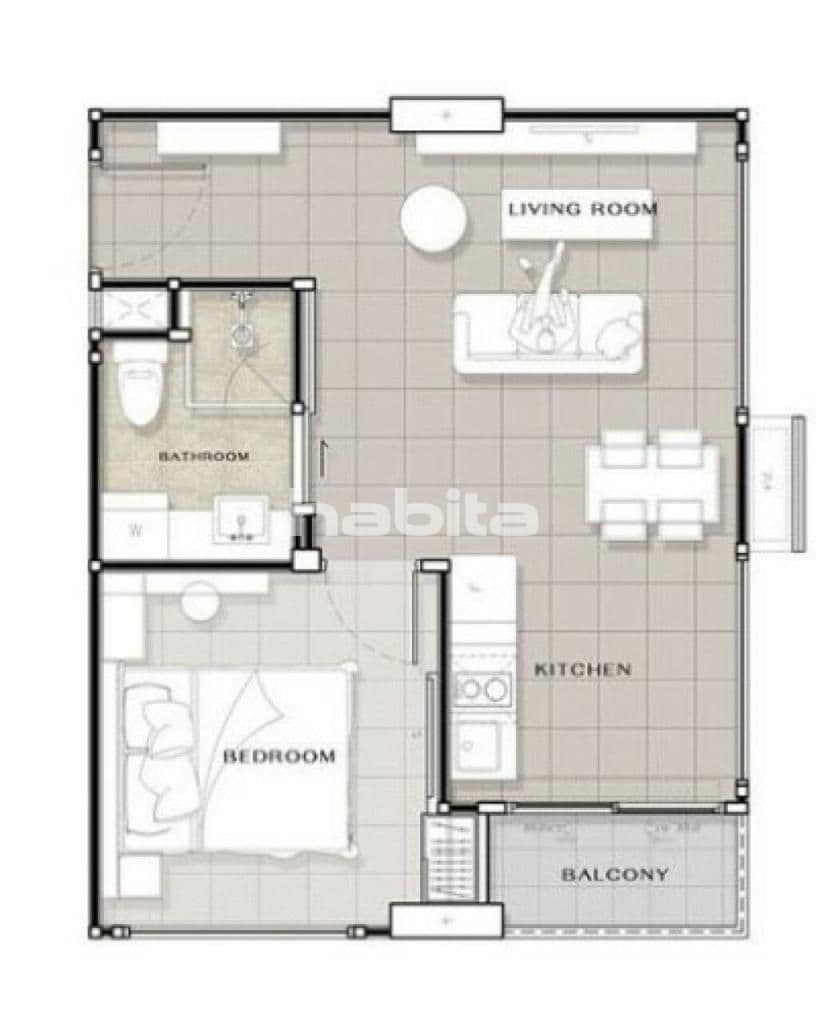 Апартаменты в Паттайе, Таиланд, 37.39 м², фото 2