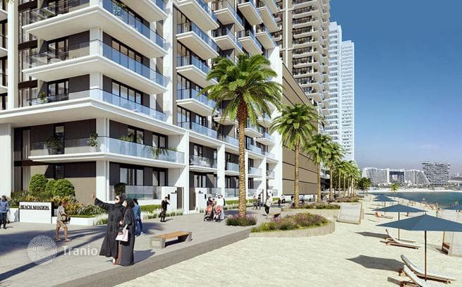 Новые апартаменты с видом на море, пристань для яхт и большой парк, в Beach Mansion собственным пляжем, район Beachfront, Дубай, ОАЭ, фото 5