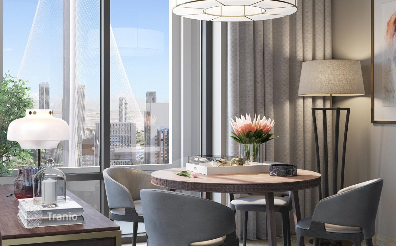 Просторные апартаменты в резиденции Vida Residences Creek с ресторанами, бассейном и спа прямо на пляже, Creek Harbour, Дубай, ОАЭ, фото 3