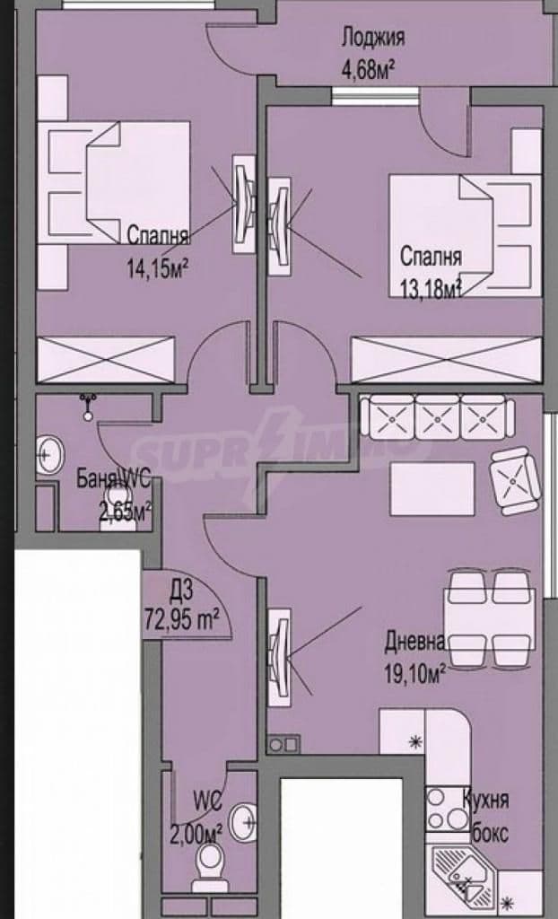 Апартаменты в Бургасе, Болгария, 86.89 м², фото 2