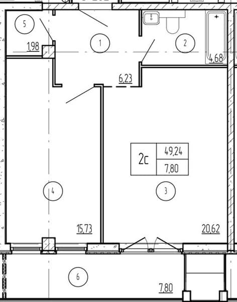 1 к. квартира 57.04 кв. м, 2/9 этаж. ЖК Лучи. Azimut Park Hotel Family, Анапа, Россия