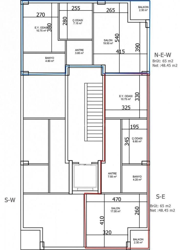 Апартаменты в Анталии, Турция, 60 м2, фото 5