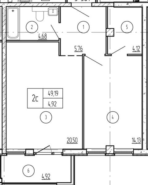 1 к. квартира 54.11 кв. м, 3/9 этаж. ЖК Лучи. Azimut Park Hotel Family, Анапа, Россия