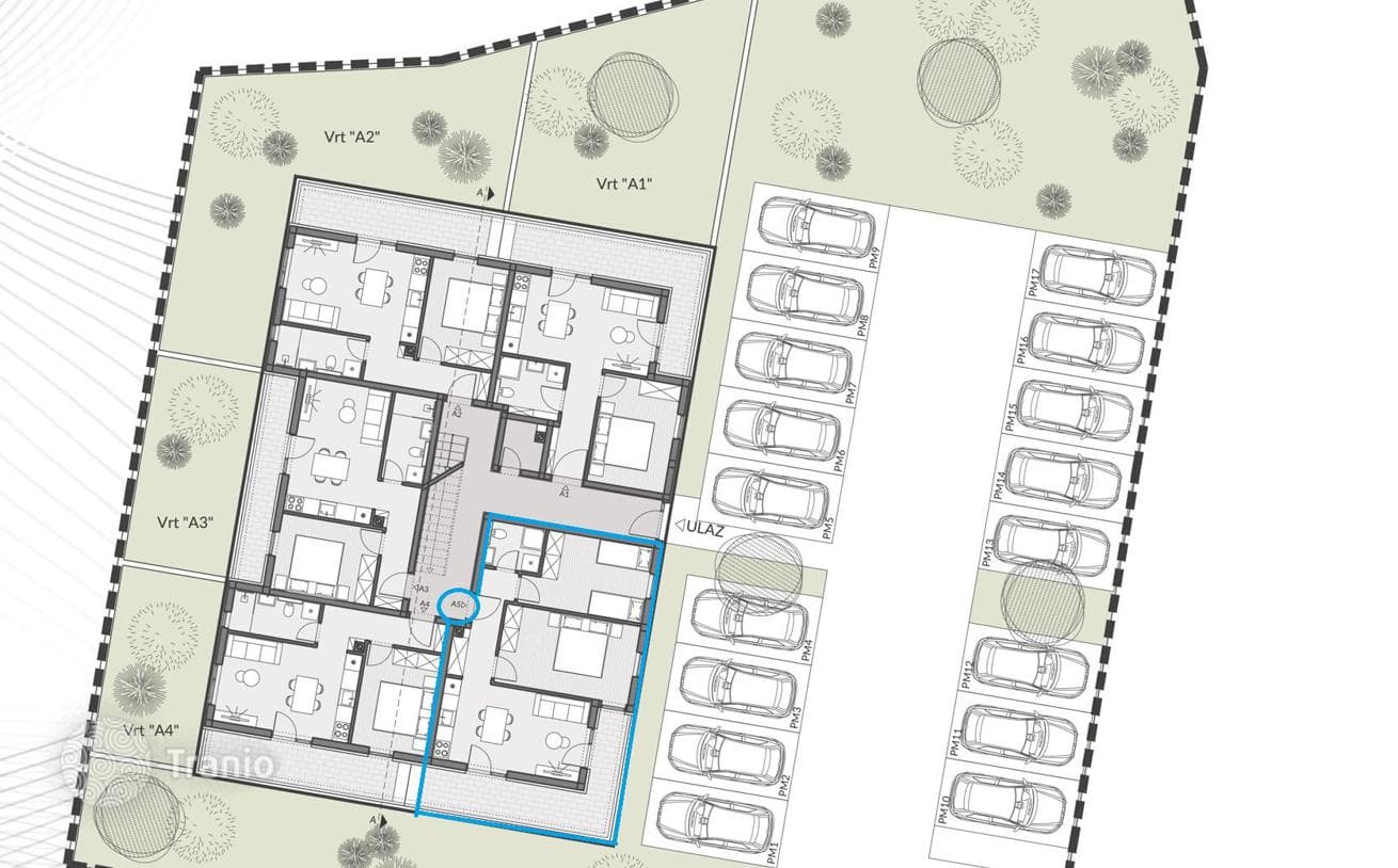 3-комнатные апартаменты в новостройке 64 м² в Пуле, Хорватия
