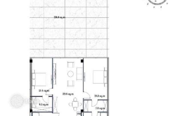 Продается современная квартира 2этаж с видом на море, 2+1, район Шекветили