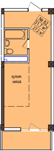 Студия 31.70 кв. м, 10/10 этаж. ЖК Мармелад, Сочи, Россия