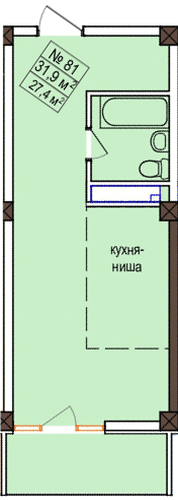 Студия 31.90 кв. м, 10/10 этаж. ЖК Мармелад, Сочи, Россия