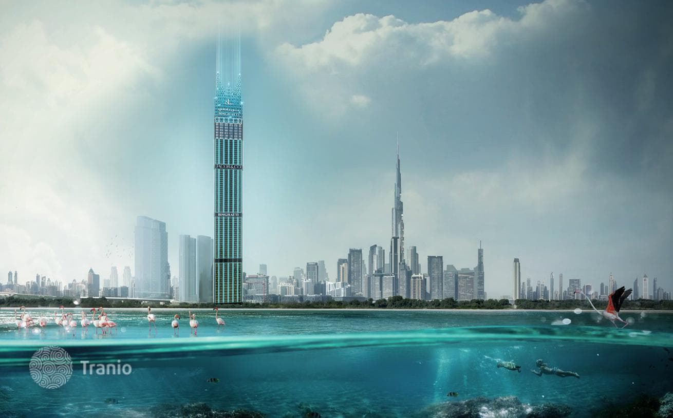 Элитная высотная резиденция Burj Binghatti Jacob с бассейном и спа-центром рядом с яхт-клубом, Business Bay, Дубай, ОАЭ