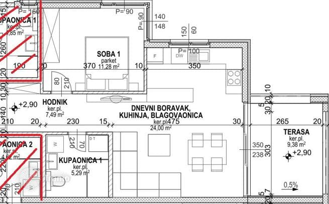 Новостройка, Опатия, 2-комнатная квартира, GPM, сад 71,72 м²