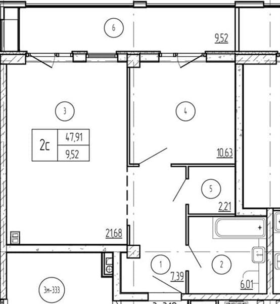 1 к. квартира 57.43 кв. м, 3/9 этаж. ЖК Лучи. Azimut Park Hotel Family, Анапа, Россия