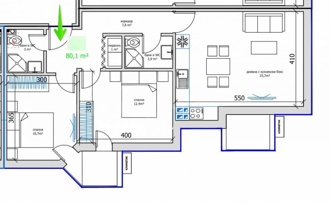 Апартаменты в Варне, Болгария, 80.1 м², фото 2