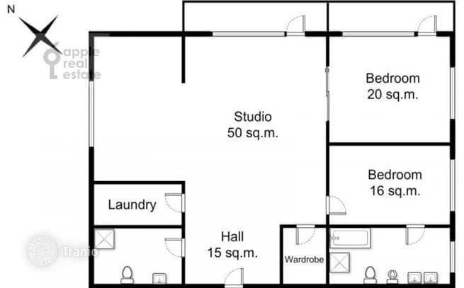 3-комнатная квартира 156 м² в районе Хамовники, Россия, фото 2