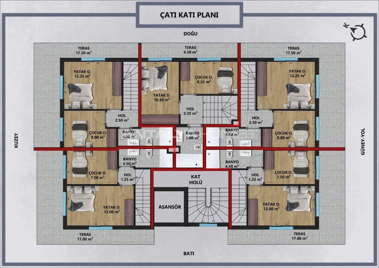 Пентхаус в Анталии, Турция, 95 м2, фото 4