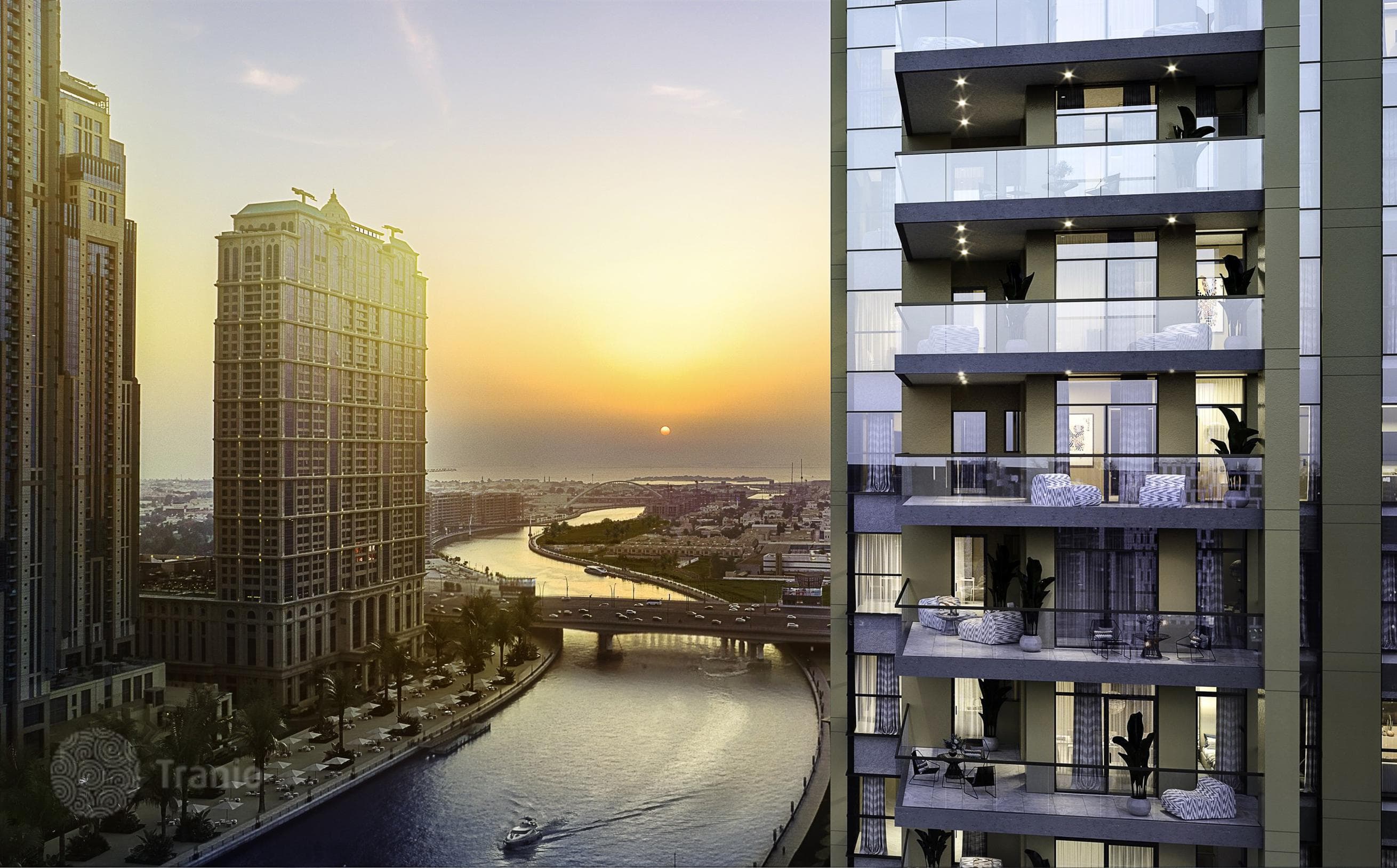 Жилой комплекс Urban Oasis от итальянского дизайнера, на берегу водного канала, с видом на город, Business Bay, Дубай, ОАЭ