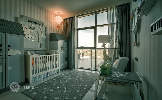 Современные апартаменты в жилом комплексе Golf Town с полем для гольфа, теннисными кортами и бассейном, DAMAC Hills, Дубай, ОАЭ, фото 4