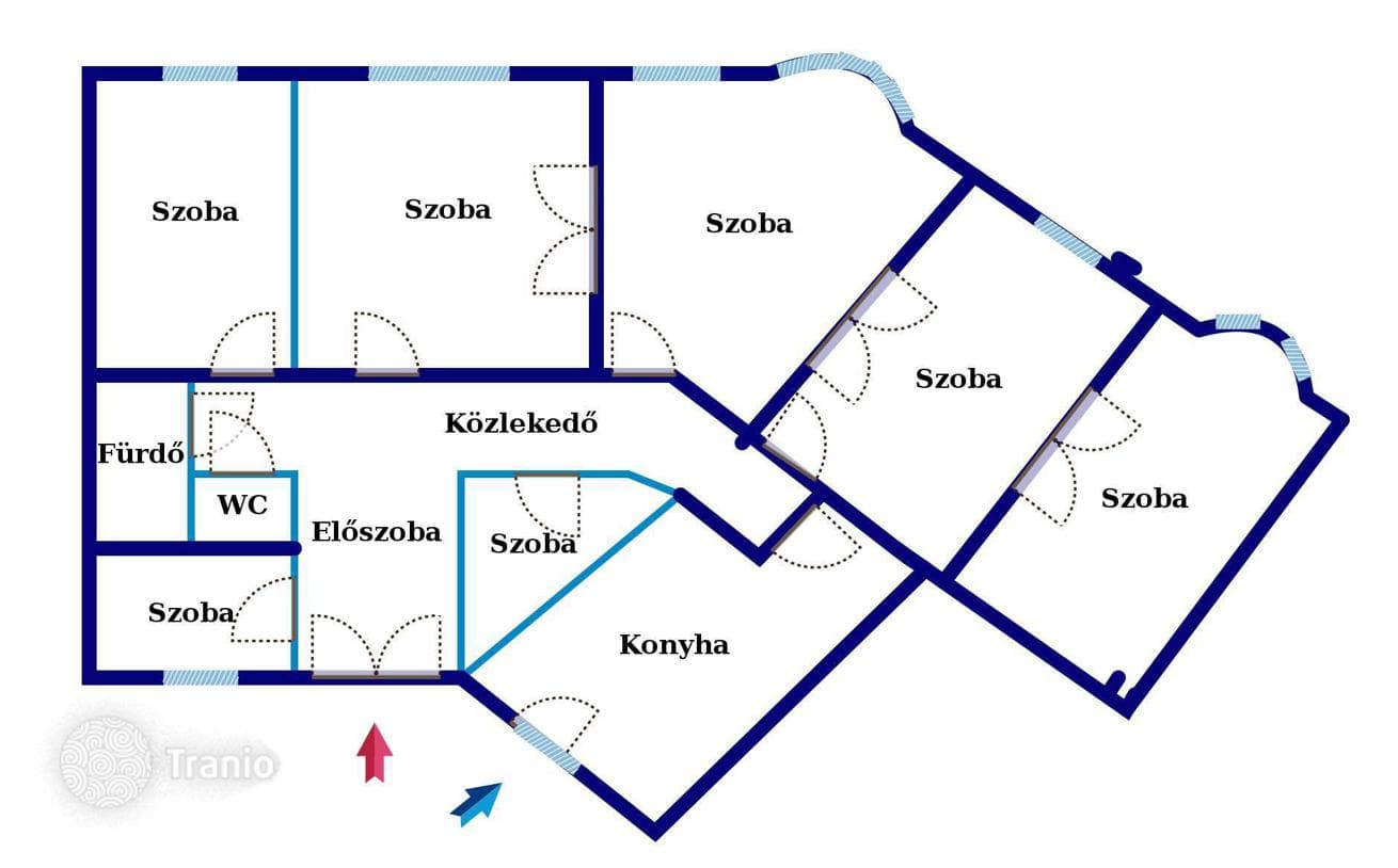7-комнатная квартира 160 м² в Районе IX (Ференцвароше), Венгрия