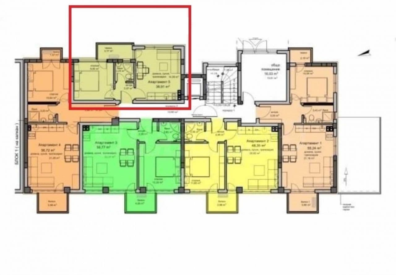 Апартаменты в Варне, Болгария, 49.18 м², фото 5
