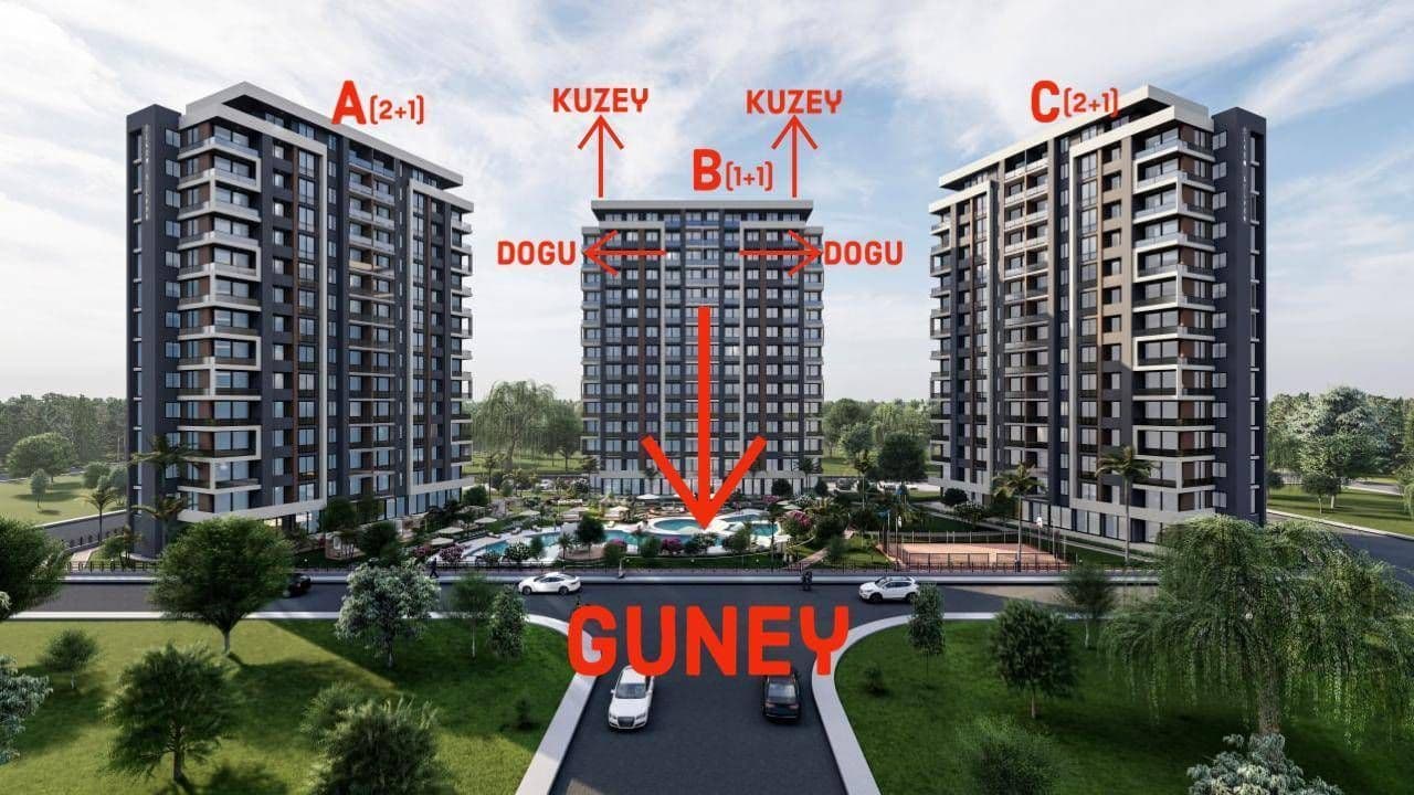 Апартаменты в Мерсине, Турция, 84 м2