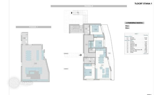 4-комнатные апартаменты в новостройке 171 м² в Крке, Хорватия