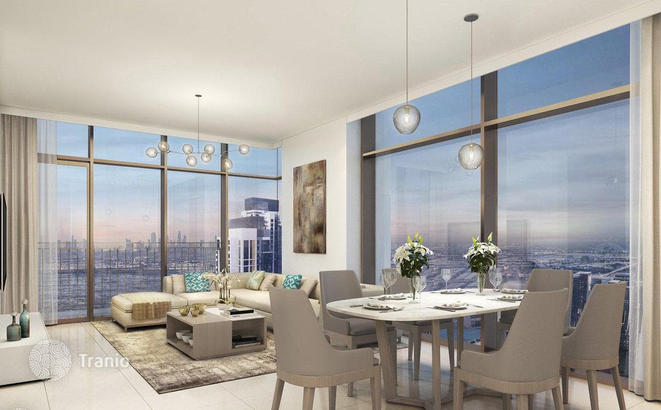 Элитные апартаменты с панорамным видом в резиденции Creekside 18 с бассейнами и тренажерным залом рядом с гаванью, Dubai Creek Harbour, ОАЭ