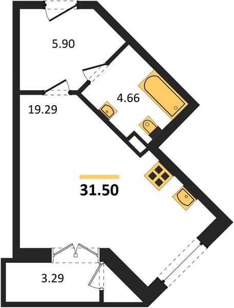 1 к. квартира 31.50 кв. м, 1/8 этаж. ЖК Сады у моря, Темрюк, Россия