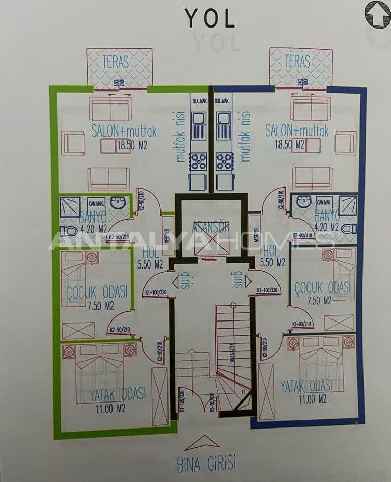 Апартаменты в Анталии, Турция, 75 м2, фото 5