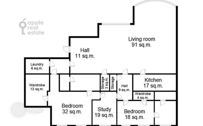 4-комнатная квартира 252 м² в районе Хамовники, Россия, фото 5