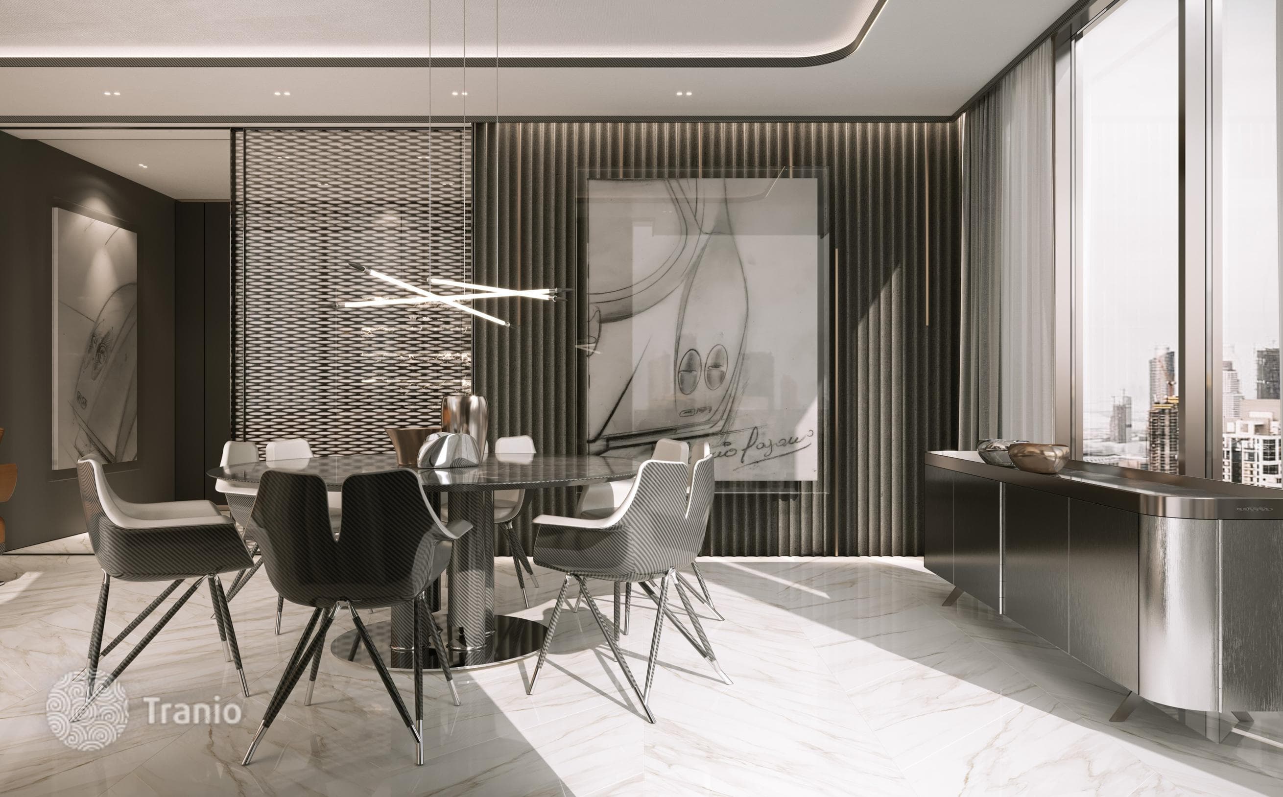 Элитный жилой комплекс PAGANI Tower с уникальным дизайном и видом на водный канал и небоскреб Бурдж-Халифа, Business Bay, Дубай, ОАЭ, фото 4