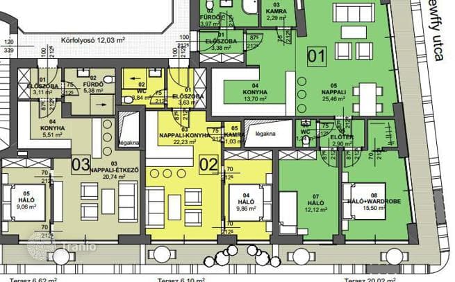 2-комнатная квартира 40 м² в Районе VI (Терезвароше), Венгрия