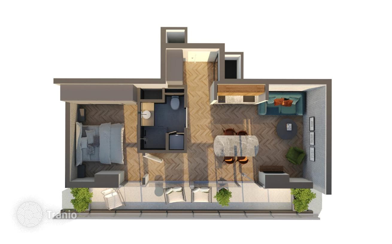 2 комнатная квартира 51 м². Рассрочка 0%.