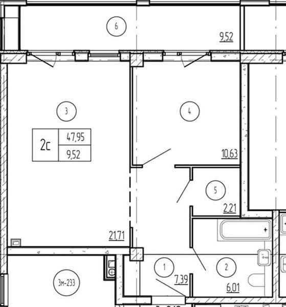1 к. квартира 57.47 кв. м, 2/9 этаж. ЖК Лучи. Azimut Park Hotel Family, Анапа, Россия