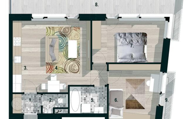 3-комнатные апартаменты в новостройке 62 м² в Районе III (Обуде), Венгрия